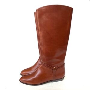 Etienne Aigner Vintage Alexis I Equestrian Riding Harness Boots Brown Leather 8N